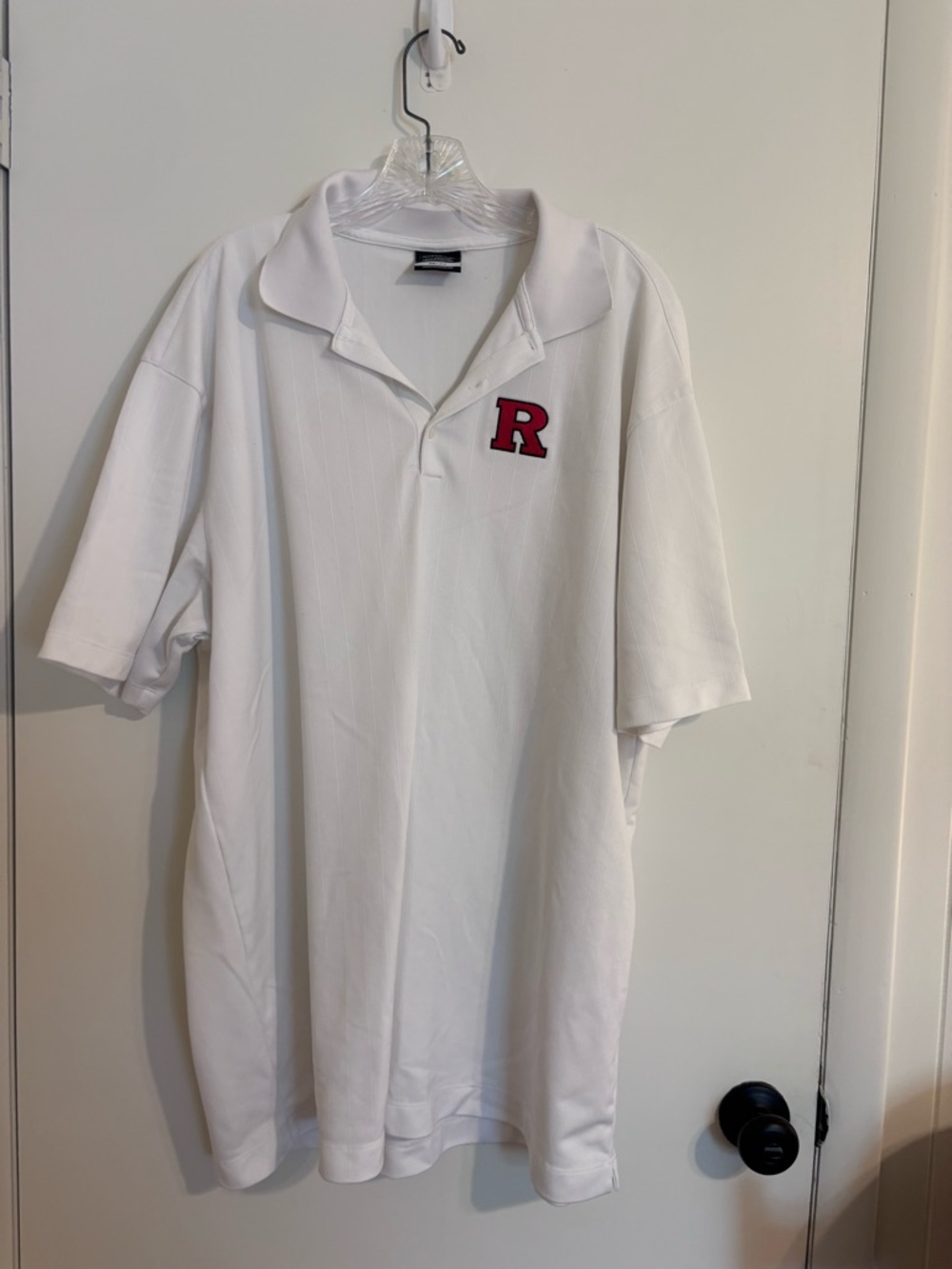 Nike White Polo with Red 'R' Chest Patch - Men's